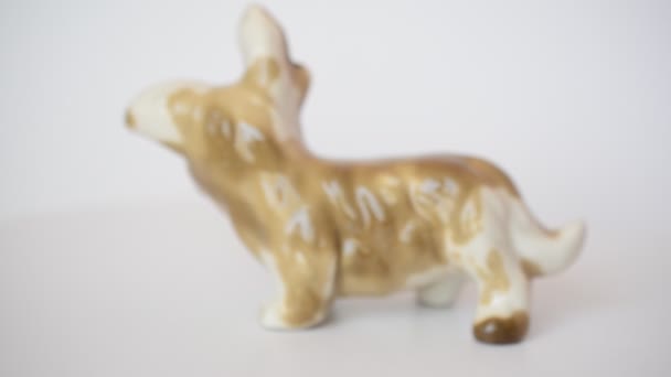 Skjuta Statyett Terrier Skjutning Figur — Stockvideo