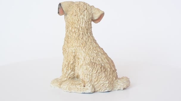 Sparatoria Una Statuetta Terrier Sparatoria Una Statuetta — Video Stock