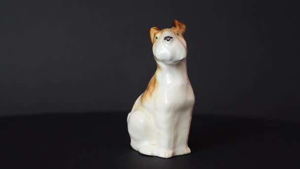 Sparatoria Una Statuetta Terrier Sparatoria Una Statuetta — Video Stock