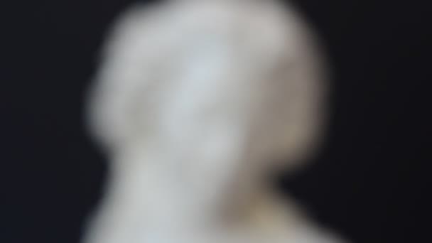 Busto Della Persona Sparatoria Una Statuetta — Video Stock