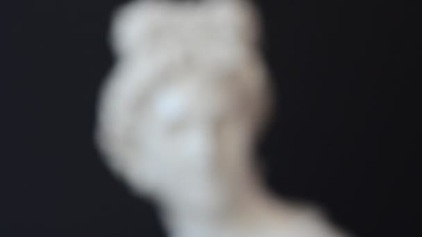 Busto Della Persona Sparatoria Una Statuetta — Video Stock