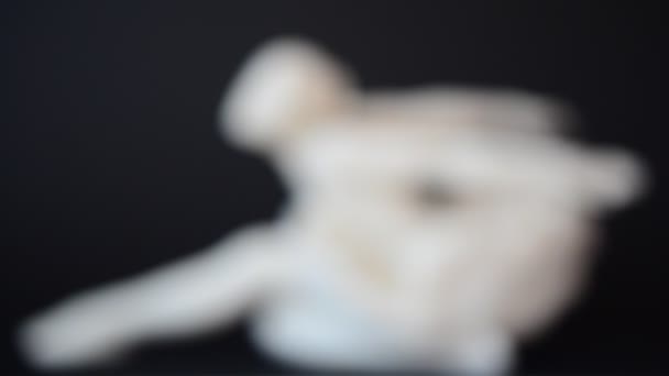 Trage Figurina Balerinei Fotografierea Unei Figurine — Videoclip de stoc