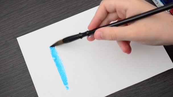 Desenhamos Contexto Desenhamos Pinturas Cores Água — Vídeo de Stock