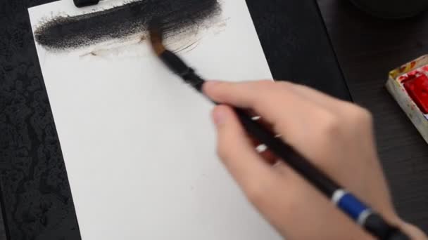 Dessine Arrière Plan Nous Dessinons Des Peintures Eau — Video
