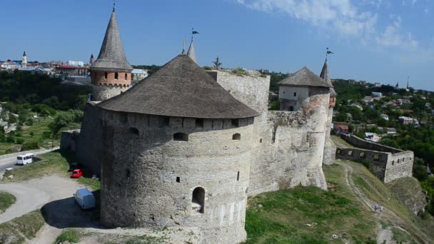 Fortaleza Ucraniana Antiga Fortaleza Kamenetz Podolsk Ucrânia — Vídeo de Stock