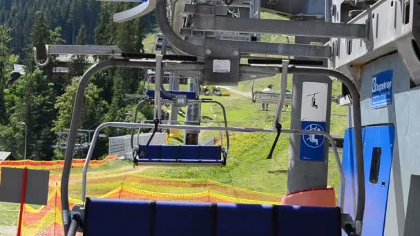 Dreharbeiten Den Karpaten Dreharbeiten Den Karpaten Ukraine Bukovel Skigebiet — Stockvideo