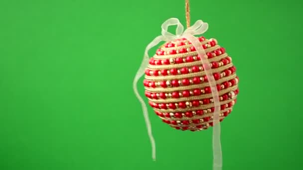 Christmas Tree Decoration Green Background Christmas Tree Decoration — Stock Video