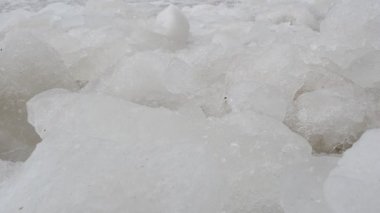 Buz atışı. Buz arkaplanı, kaydırıcı.