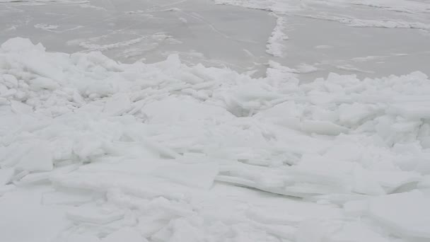 Denizde Buz Donmuş Deniz — Stok video