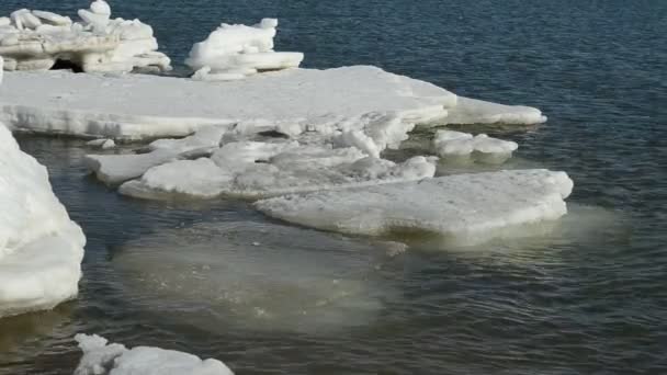 Tiroteio Fevereiro Faixa Gelo Mar Inverno — Vídeo de Stock