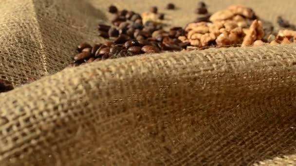 Coffee Walnut Pepper Sacking Coffee Bag — Stock Video