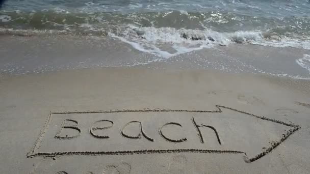 Indice Sulla Spiaggia Girare Sulla Spiaggia — Video Stock