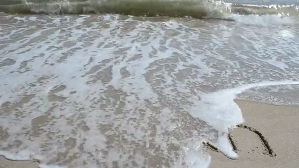 Pijl Index Naar Oceaan Schieten Het Strand — Stockvideo