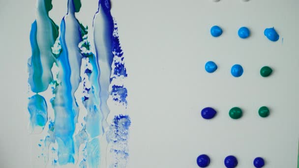 Artiste Dessine Fond Abstrait Acrylique — Video