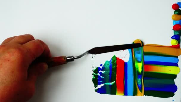 L'artiste dessine un fond abstrait acrylique. Fond de l'acrylique .