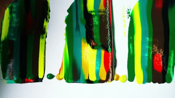 画家画了一个抽象的背景丙烯酸 丙烯酸的背景 — 图库视频影像