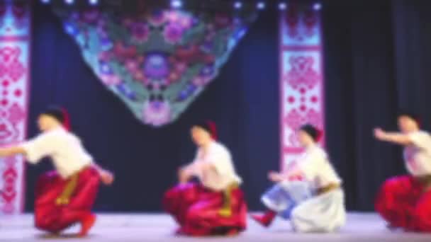 Ukrainan Kansalliset Tanssit Epätarkka Hidastus — kuvapankkivideo