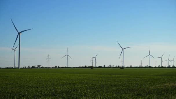 Windmill Wind Farm Wind Turbine — Stock Video