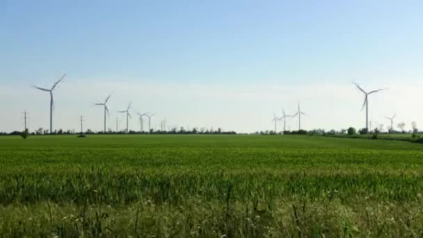 Mulino Vento Parco Eolico Turbina Eolica Sparatoria Time Lapse — Video Stock