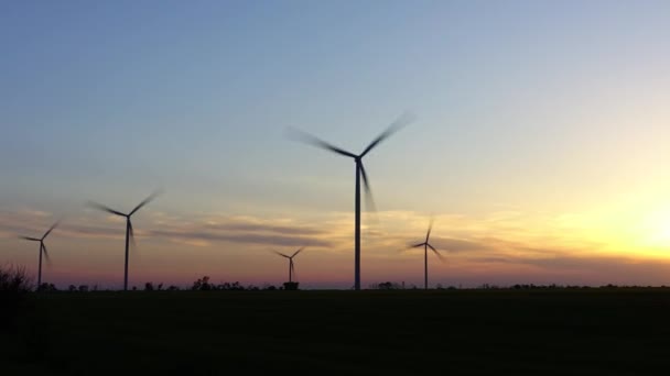 Molino Viento Parque Eólico Turbina Eólica Disparo Lapso Tiempo Disparos — Vídeo de stock