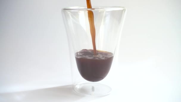 Preparazione Caffè Espreso Freddo Con Ghiaccio Rallentatore — Video Stock