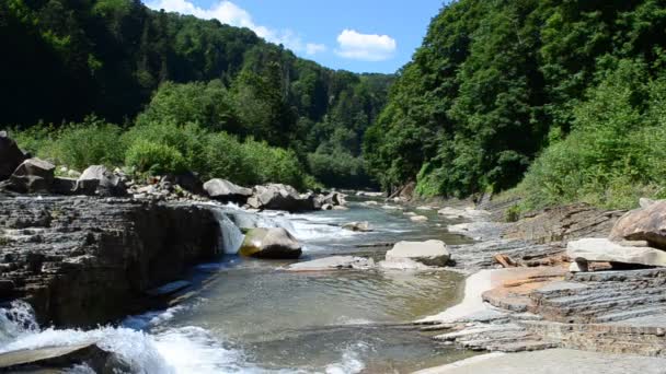 Berge Und Fluss Gebirgsfluss — Stockvideo