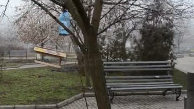 Steadicam çekimi. Kış ve kare