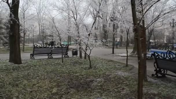 Зима Площадь Стрельба Стэдикаме — стоковое видео