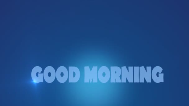 God Morgon Vacker Animation — Stockvideo