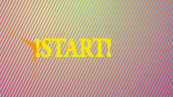 Animatie Met Het Woord Het Begin Snelle Start — Stockvideo