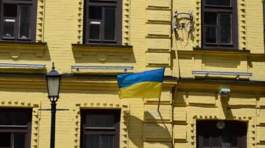 Ön cepheden ateş etmek. Kiev, Ukrayna 'nın mimarisinin çekimleri