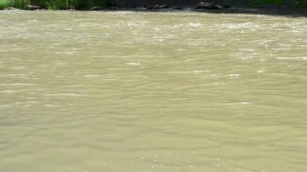 山区河流的水流 — 图库视频影像