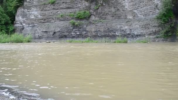 Górska Rzeka Kręcenie Latem — Wideo stockowe