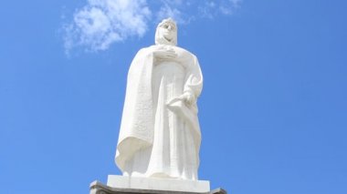 Kiev 'deki tarihi anıt. Prenses Olga, Kiev, Ukrayna Anıtı.