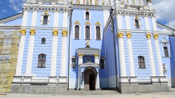 Kathedraal Van Michajlovski Kiev Schieten Wordt Gemaakt Kiev Oekraïne — Stockvideo