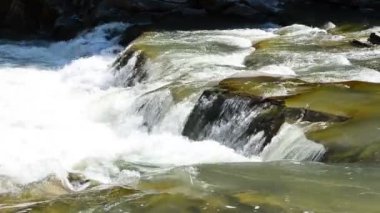 Nehrin eşikleri ve düşüşleri. Güzel dağ nehri