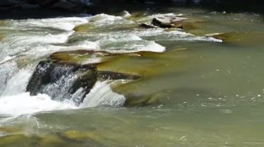 Güzel dağ nehri. Nehrin eşikleri ve düşüşleri