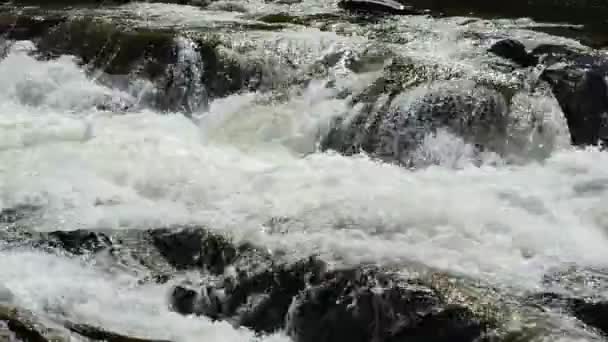 山の間の山の川 川の動き — ストック動画