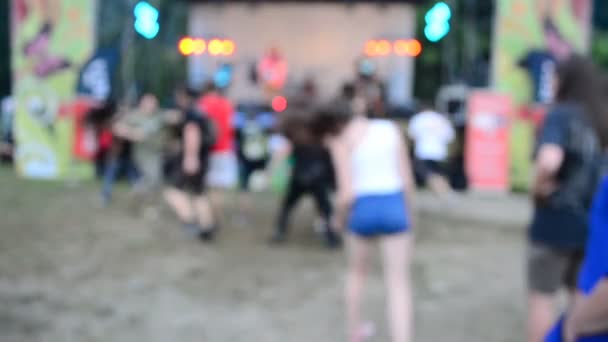 Rock Muziek Dansen Onscherp Yaremche Ukraine Juli Onbekenden Het Internationale — Stockvideo