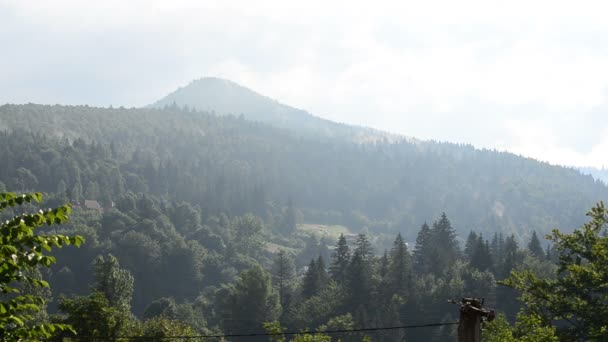 夏天的高山 群山映衬天空 — 图库视频影像