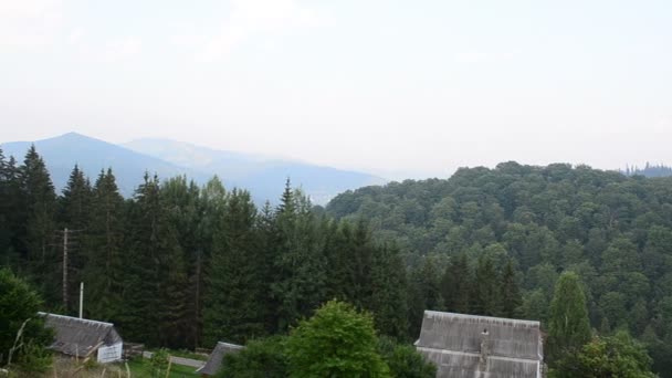 Das Dorf Den Bergen Himmel Und Berge — Stockvideo