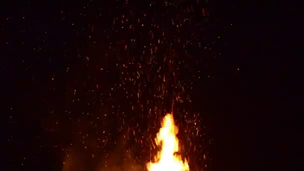 Sparare Notte Fuoco Fiamma — Video Stock