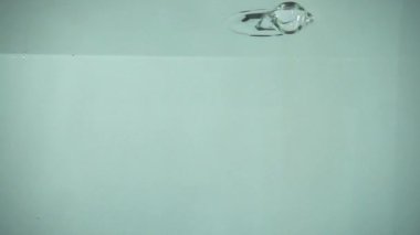 Suya düşen domatesler. Yavaş çekim.