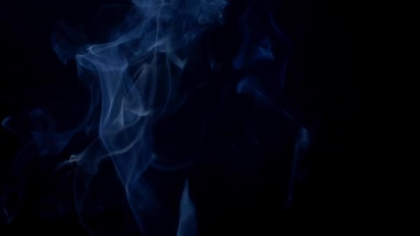 Siyah Arka Planda Sigara Içmek Yavaş Çekim — Stok video
