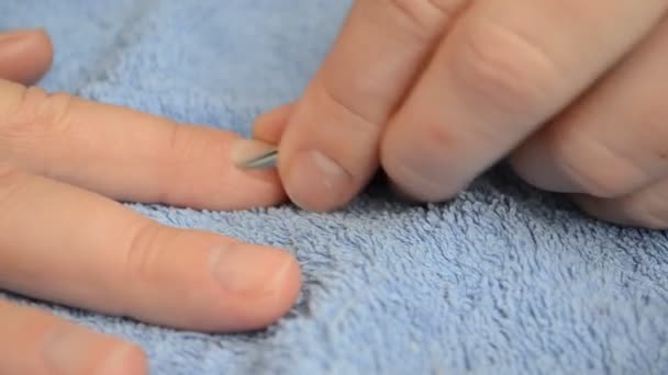 Manicure Process Independent Manicure — Stock Video