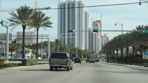 Autostrady Wieżowce Miami Kręcenie Miami Wiosną — Wideo stockowe