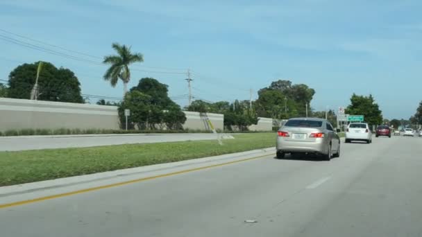 Wegen Van Florida Route Miami — Stockvideo