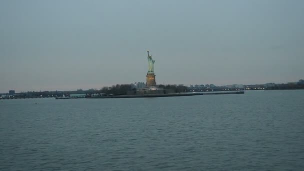 Statue Liberté New York Hudson Chemin Statue Liberté New York — Video