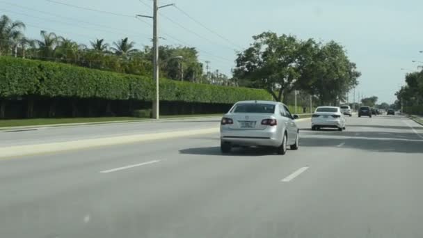 マイアミのルートだ フロリダ州の道路 — ストック動画