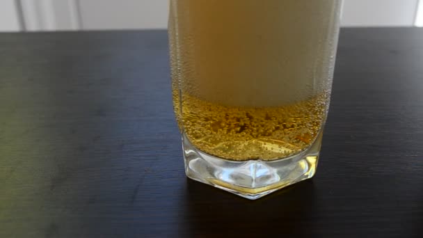Bier Schieten Bier Vult Glazen — Stockvideo